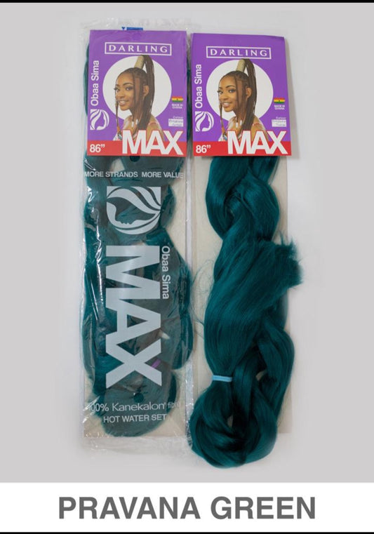 Darling Obaa Sima Max braiding hair extensions in green colour